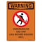 Signmission Safety Sign, OSHA WARNING, 10" Height, Underground Gas Line, Portrait, D-V-13587 OS-WS-D-710-V-13587 - alternate 1